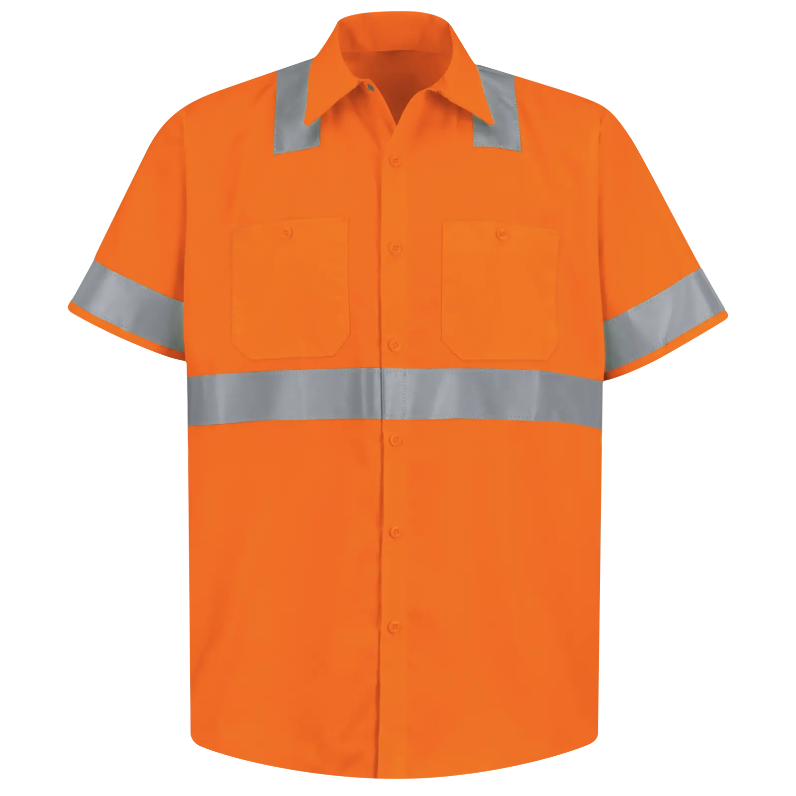 Hi-Visibility Short Sleeve Work Shirt - Type R, Class 3-Red Kap